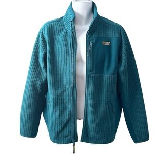 L.L. Bean Explorer Men’s Grid Fleece Jacket - Green/Teal Gorpcore, M Reg